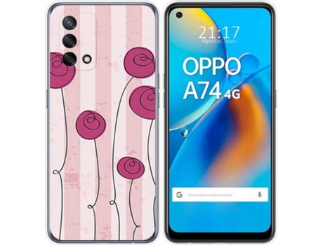 Carcasa Oppo A74 4G TUMUNDOSMARTPHONE Flores Vintage Multicolor