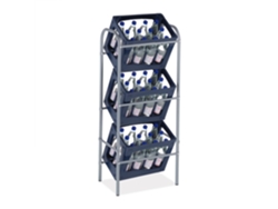 Relaxdays Estante Para Bebidas, Axlxp 116 X 50 X 32 Cm, Estante Para 3 Caixas, Aço, Estante Para Cerveja, Cinza