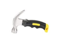 Mini martillo de gancho multifuncional antichoque con mango de plástico antideslizante para uso doméstico.