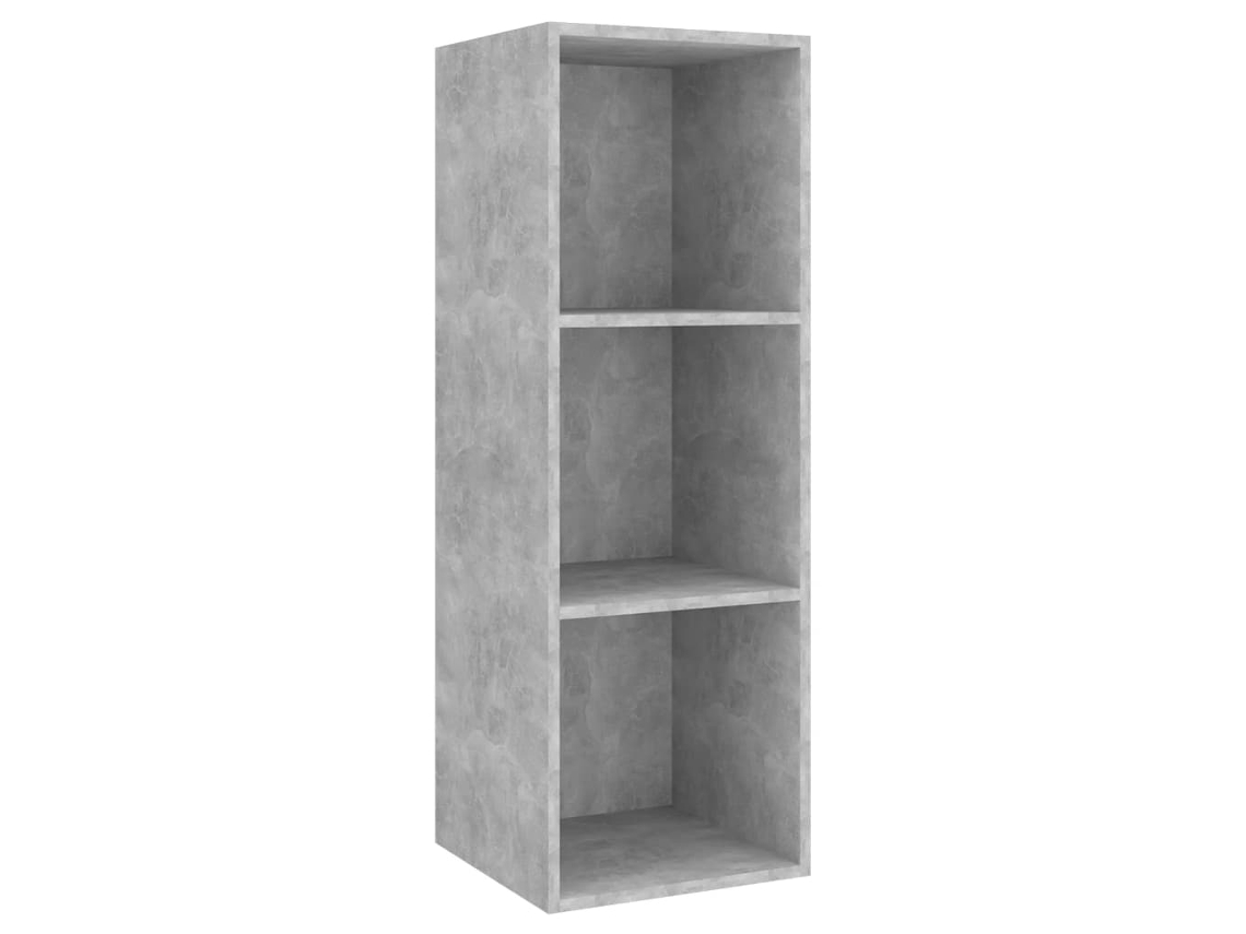 Pack de Muebles de Armario Tv 37X37X107Cm Contrachapado Gris Cemento