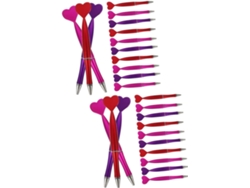 2 Juegos De Bolígrafos Con Forma De Corazón Para Niños, Niñas Y Estudiantes - Material De Oficina