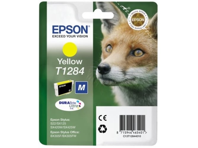 Cartucho de tinta original EPSON T1284, Zorro M, C13T12844022