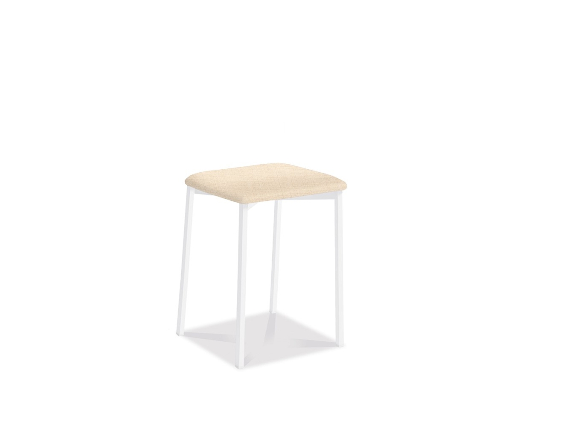 Banqueta de Cozinha Branca Kati 33x47x33cm Areia Michigan FANMUEBLES