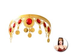 Diadema Árabe con piedras rojas