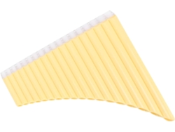 Flauta De Pan En Clave De Do Con Funda De Cartón. Apta Para Adultos, Principiantes, Profesores Y Personal. Color Amarillo, 18 Tubos.