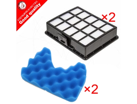 Juego de 2 piezas de repuesto de filtro de aspiradora, filtros y filtro de esponja para samsung DJ97-00492A SC6520 SC6530 /40/50/60/70/80/90