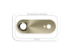 A Película Metálica Para Lentes É Adequada Paracapa Protetora Para Iphone 17 Pro Em Titânio Dourado Com Padrão Cd.
