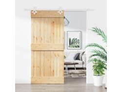 Puerta corredera con herrajes 95x210 cm madera maciza de pino LOVELY HOME