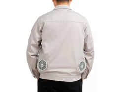 Rebe-vest Fan Outdoor Summer - Ropa impermeable para trabajos de construcción - Gris rubí - Talla XL