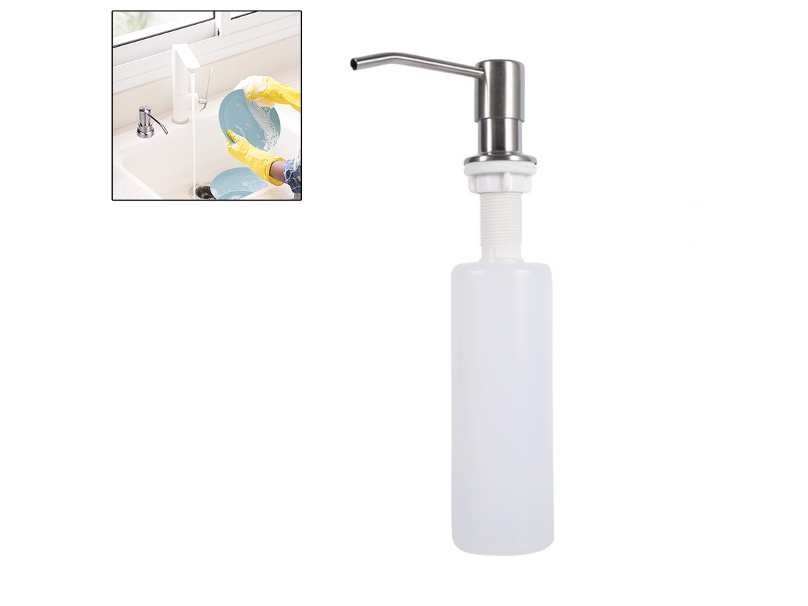 Dispensador De Jabón Líquido Para Manos En Spray De Acero Inoxidable 304 De 300 Ml - Reutilizable Para Cocina Y Baño