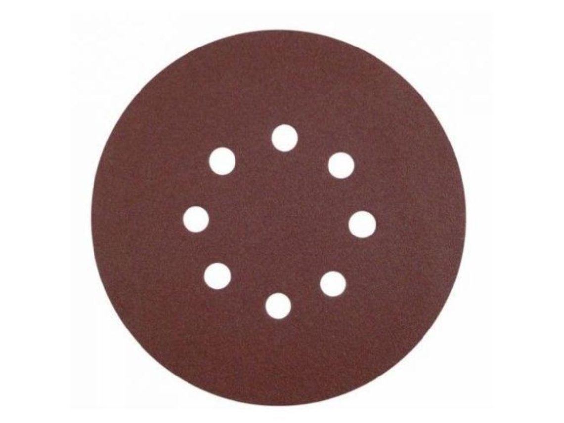 Caja de 50 discos de 150 mm de papel autoadhrente ao (8 agujeros; grano 180) GELVA