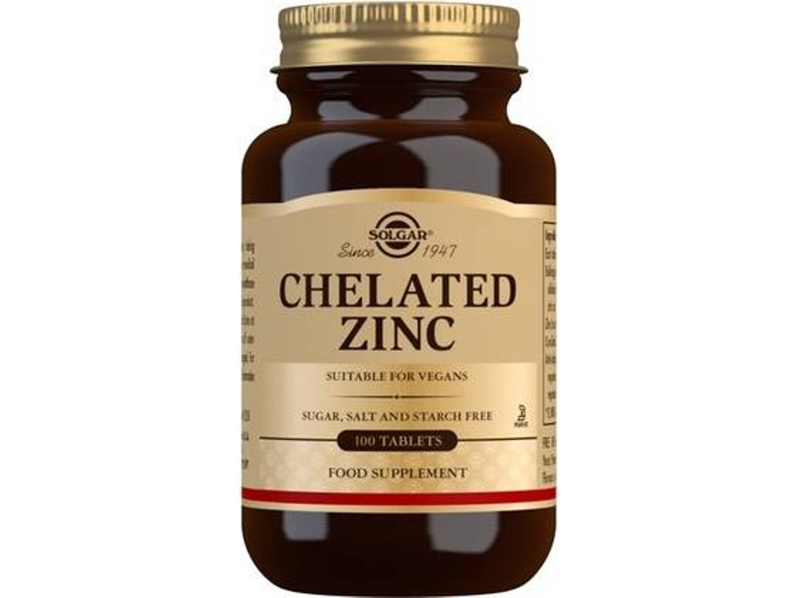Complemento Alimentar SOLGAR Zinco Quelado (100 comprimidos de 22mg)