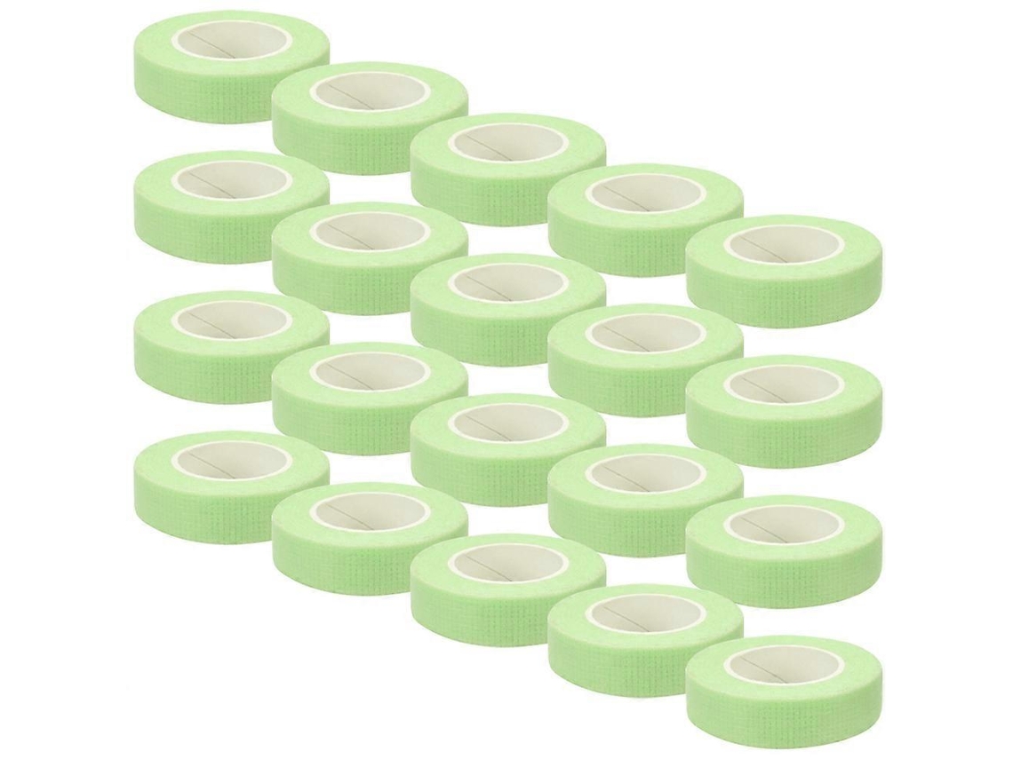 Cinta para extensiones de pestañas, verde claro, 5,5 x 1,2 cm, mantiene las pestañas en su lugar, 20 rollos. Rosewell