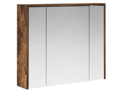 Maison Exclusive - Armario Con Espejo De Baño Roble Ahumado 73,5 X 16 X 62,5 Cm
