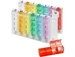 Organizador Semanal De Pastillas, Agenda Diaria Con 4 Compartimentos Para Medicamentos Y Vitaminas.