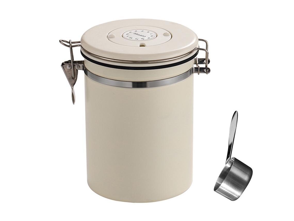 (blanco 1,5 L) Recipiente Hermético Para Alimentos De Acero Inoxidable, Juguete Portátil Para Vaciar Café En Forma De Lágrima