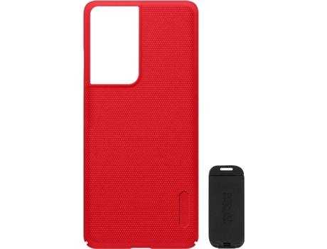 Carcasa Samsung Galaxy S21 Ultra NILLKIN Soporte Vídeo Super Frosted Shield Nilkin Rojo