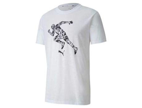 Camiseta de Hombre para Running PUMA Performance Graphic Blanco (M)