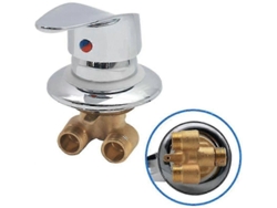 Grifo De Ducha Mixer De Latón Cromado Con Desviador Grifo De Agua Fría Y Caliente Con Conexión G1/2 Para Baño