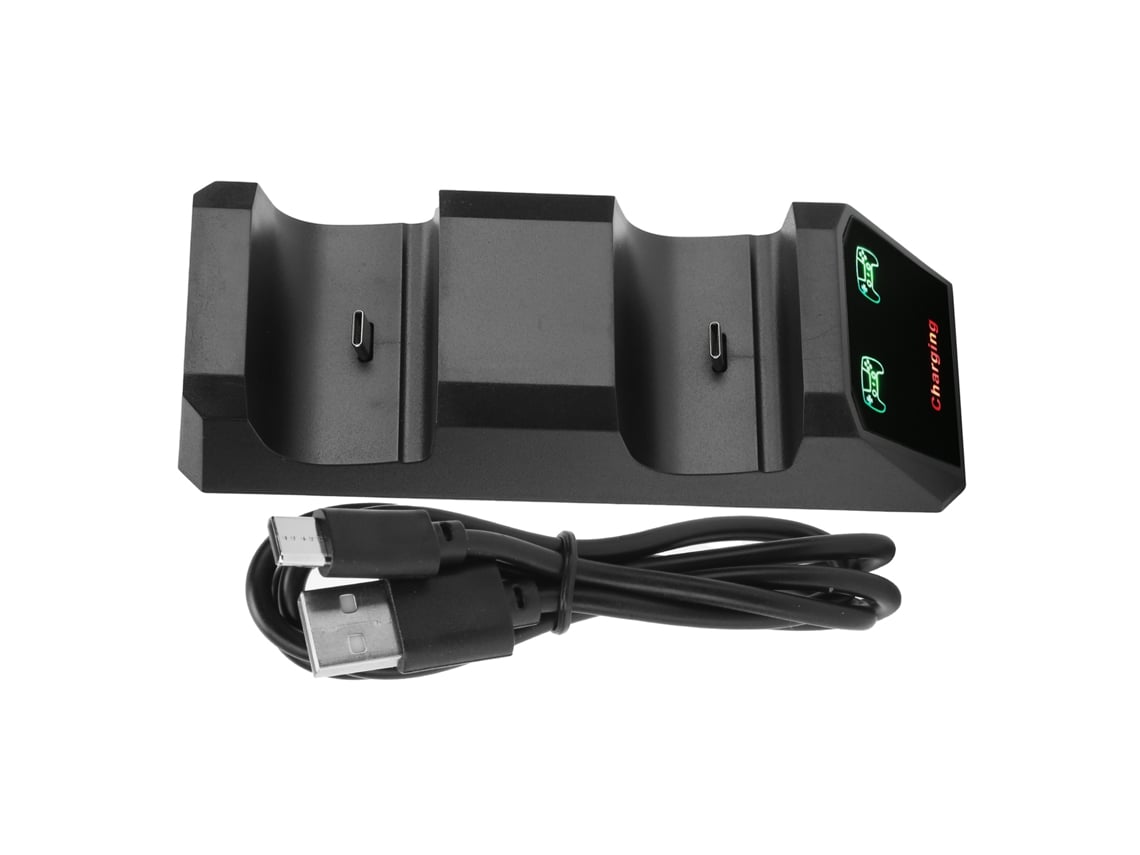 Base De Carga Doble Abs Para Mando De Ps5 Con Indicador Luminoso Para Diferentes Aplicações E Usos