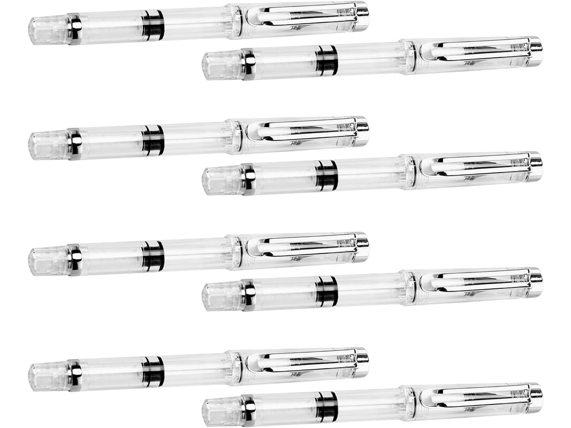 Plumas Estilográficas Recargables De Pistón De 8 Piezas Con Puntas Flexibles Para Caligrafía, Dibujo Y Escritura.