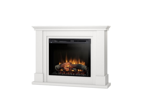 Chimenea eléctrica LED de pie LUENA 28' Blanco mate 125 x 95 x 31 OUTINFIRE