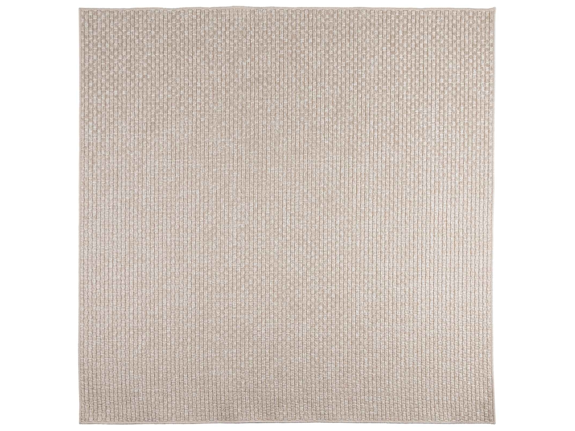 Alfombras De Área Cuadrado Faro Crema 240 X 240 Cm Poliéster