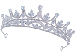 Corona Nupcial Elegante De Circonita Ciieeo Con Diadema Ligera De Cobre, Resistente A La Deformación.