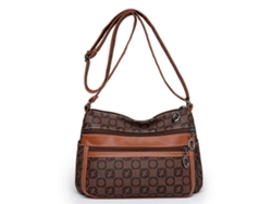 Bolso bandolera de piel para mujer, bolso de hombro ligero, color marrón