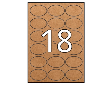 Etiquetas Adhesivas APLI A4 (Kraft - 63,5 X 42,3 mm)