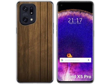 Carcasa para Oppo Find X5 Pro 5G TUMUNDOSMARTPHONE Dibujos Madera Multicolor