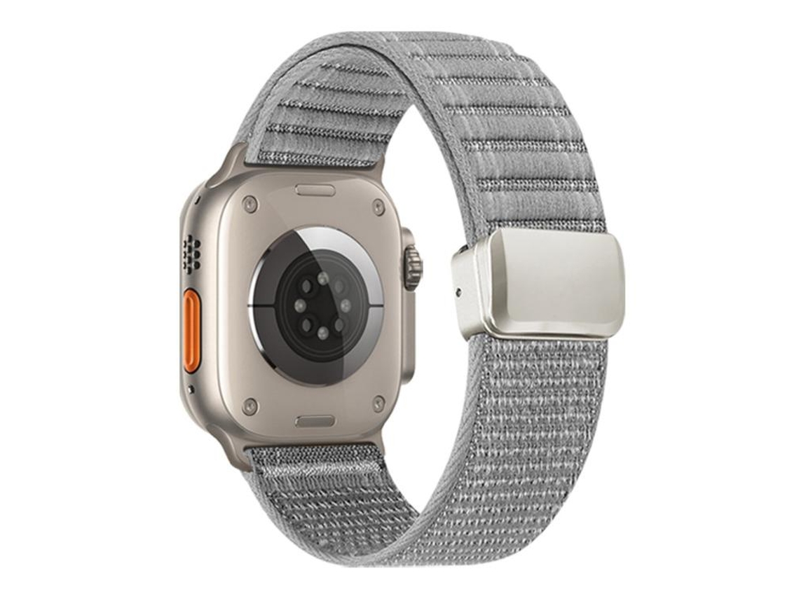 Correa de nailon XIAOMOYU para Apple Watch (42/41/40/38 mm) con diseño ondulado y cierre magnético.