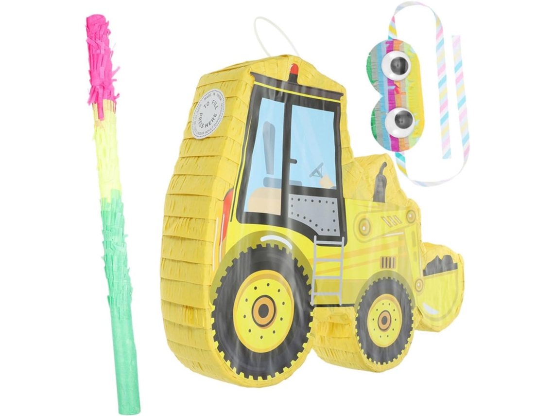 1 Set De Accesorios De Excavadora Para Piñata, Juego De Cumpleaños, Máscara, Decoración