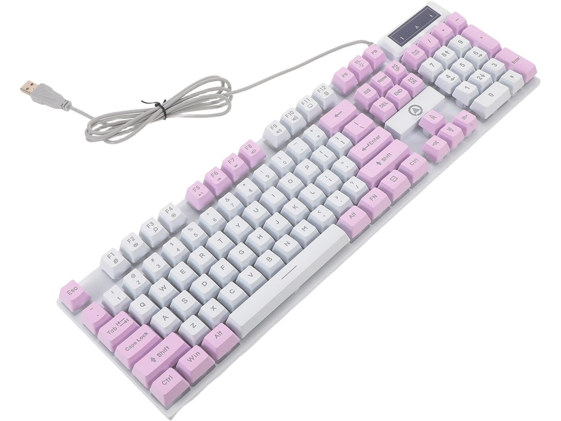 Teclado Mecánico Con Cable, Teclas Retroiluminadas Rgb Y Rueda De Desplazamiento Multimedia.