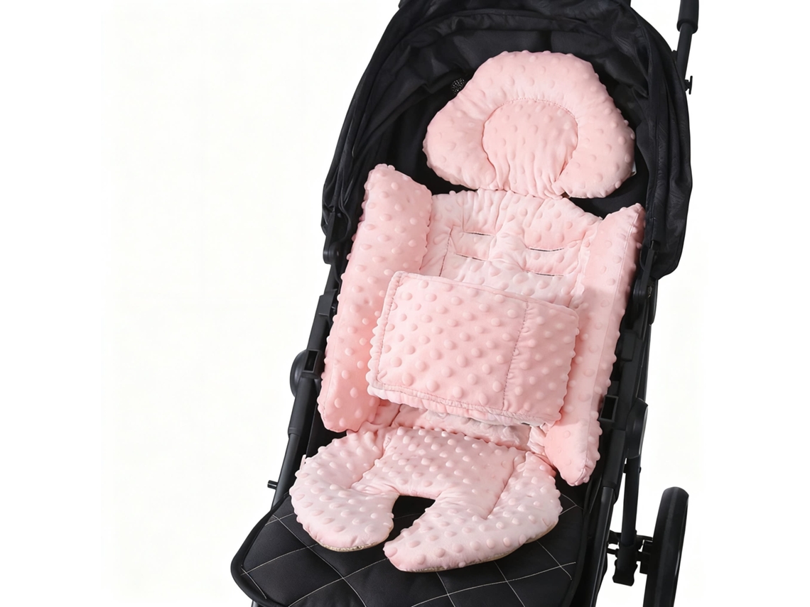 Cómoda almohada para bebé de felpa suave con protección abdominal cómoda y transpirable DIGITALLAB Rosa
