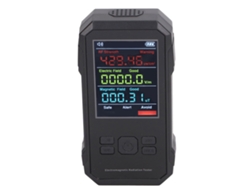 Detector Digital De Radiación Electromagnética Con Alarma Sonora, Contador Geiger, Portátil, Pantalla Led, Negro.