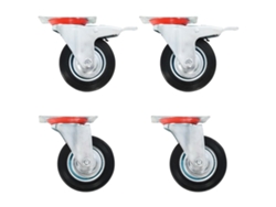 vidaXL Ruedas giratorias 4 unidades 100 mm