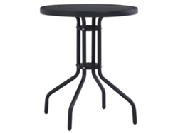 Mesa de jardín VIDAXL Negro Metal (60x72 cm)