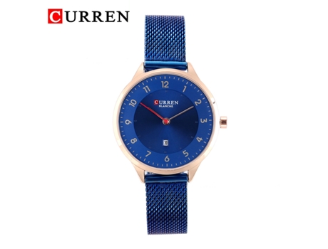Reloj para Mujer Calendario Impermeable Reloj analógico de Cuarzo Relojes de Pulsera para Mujer a la Moda-Azul LUUCOZK