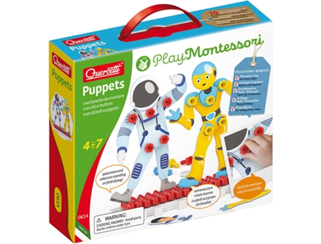 Juego Educativo QUERCETTI Play Montessori Marionetas (Edad Mínima: 4 Años - 23 x 5,2 x 20 cm)