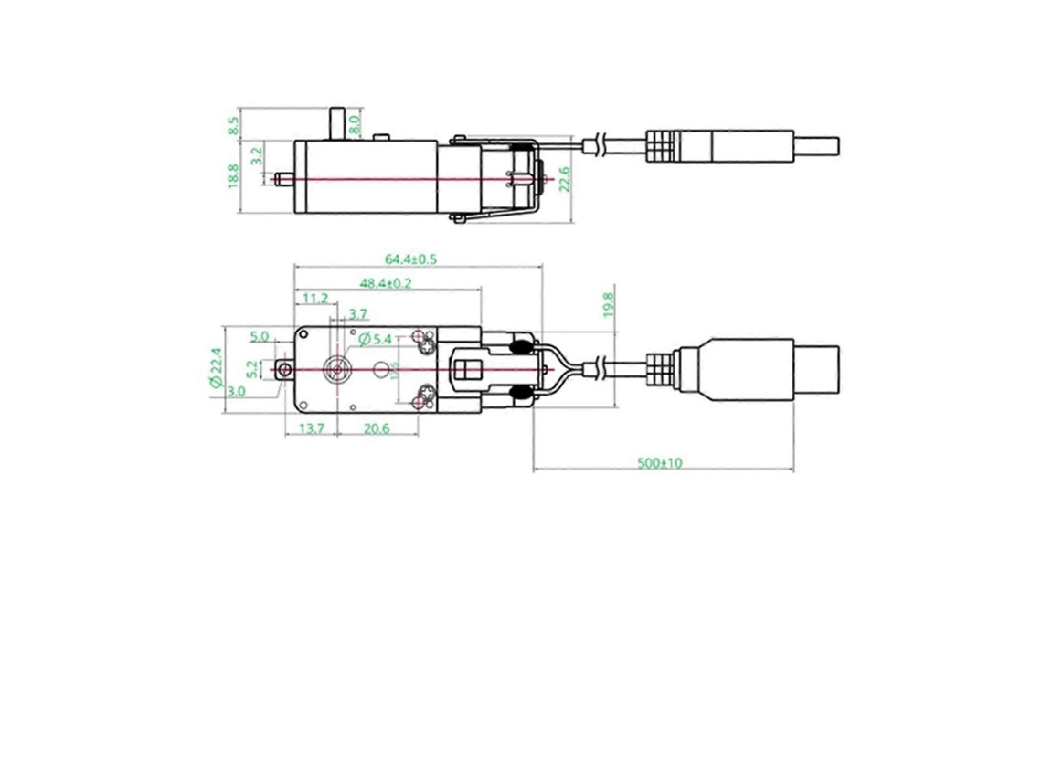 For Tuozhu 3d Printed Model Standard Parts Tt Gear Motor Dc5v59rpm Single-axis (2 Piece)- For La001 Bambulab