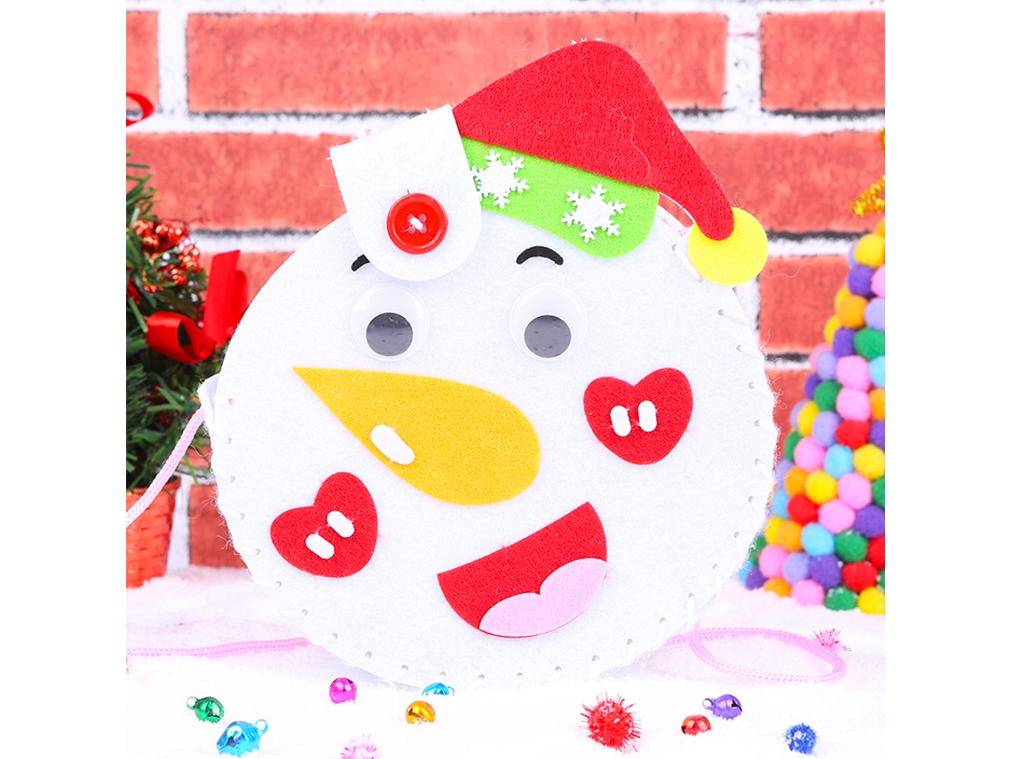 Muñeco De Nieve Navideño De Fieltro Para Hacer Tú Mismo, Juguete Educativo Hecho Con Materiales De Tela No Tejida.