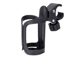 Portavasos universal para cochecitos/bicicletas, negro, ajustable Tommy01