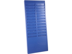 Soporte De Pared Azul Para Tarjetas De Pp Para Control De Asistencia, Práctico Y Reutilizable.