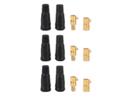 6 Conectores Rápidos De Cobre Estilo Europeo Para Soldar Cables, 200-400 A, Para Cables De 50-70 Mm.