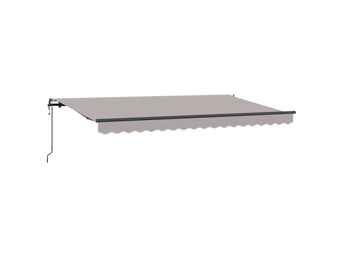 Toldo retráctil Vidaxl de poliéster gris claro
