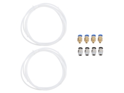 Accesorios para impresoras 3D: 2 tubos de teflón PTFE de 1 m y 8 conectores rápidos (PC4-M6 y PC4-M10).