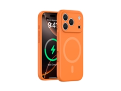 (naranja, Iphone 17 Pro) Funda De Silicona Líquida Para Iphone, Fuerte Fijación Magnética, Protección Completa, Diseño Sencillo.