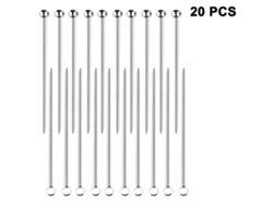 MEOIRUERY 20 Piezas de Espetos de Acero Inoxidable para Cóctel, Brochetas Reutilizables para Fruta, Postre y Aperitivos, Antipastos