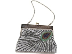 Bolso De Noche De Lentejuelas Y Perlas, Estilo Años 20, Estampado De Pavo Real, Bolso De Hombro Para Mujer.